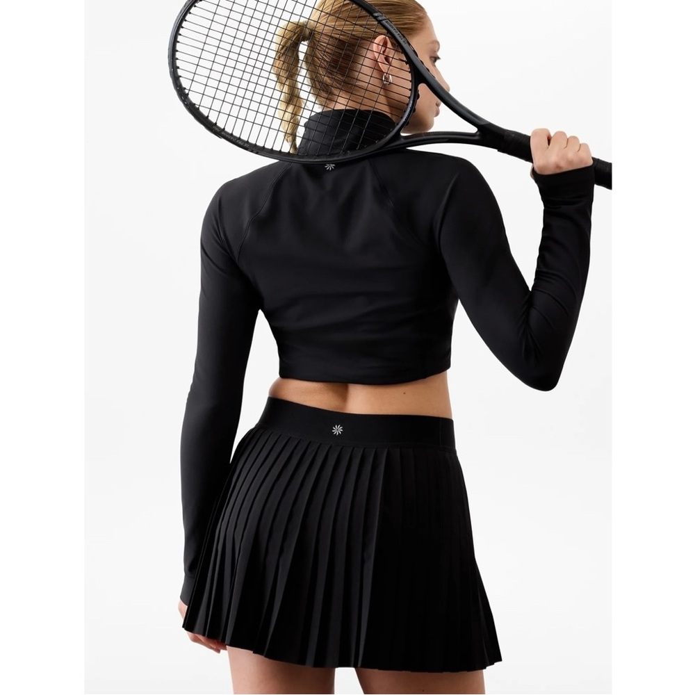 Athleta Match Point High Rise Pleated Skort Tennis Black Size XL